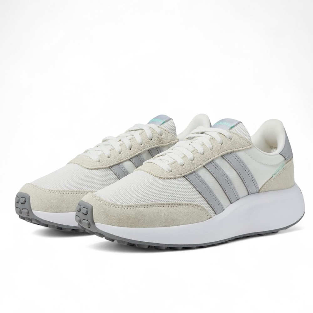 Adidas Run 70s 2.0 women’s Sneaker running shoe‎ white silver size 6.5 #HP7859